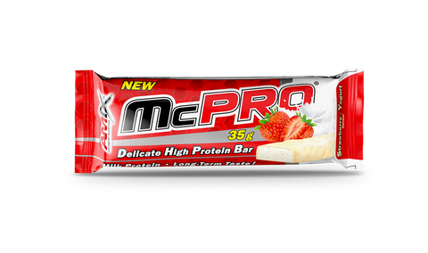Barrita proteica McPro Protein Bar – Amix™ & UD. McPRO PROTEIN BAR 35 GR Fresa-yogurt