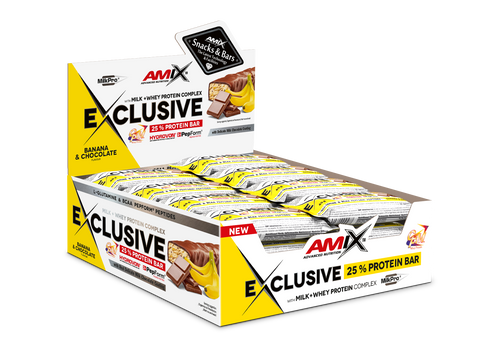 EXCLUSIVE PROTEIN BAR 24*40 GR Platano-chocolate