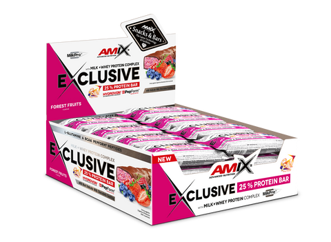 EXCLUSIVE PROTEIN BAR 24*40 GR Frutas del bosque