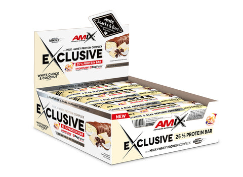 EXCLUSIVE PROTEIN BAR 12*85GR Chocolate Blanco-Coco