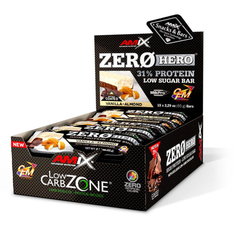 ZERO HERO PROTEIN BAR 15*65 GR Vainilla-Almendra