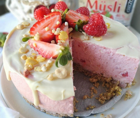 tarta de yogur y muesli