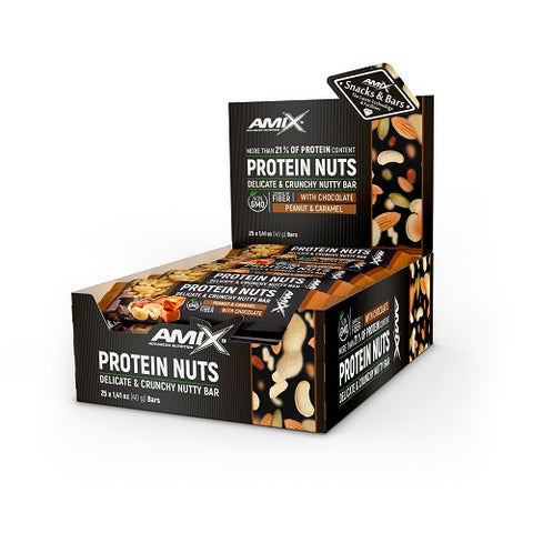 PROTEIN NUTS BAR 25*40 GR Cacahuete-caramelo