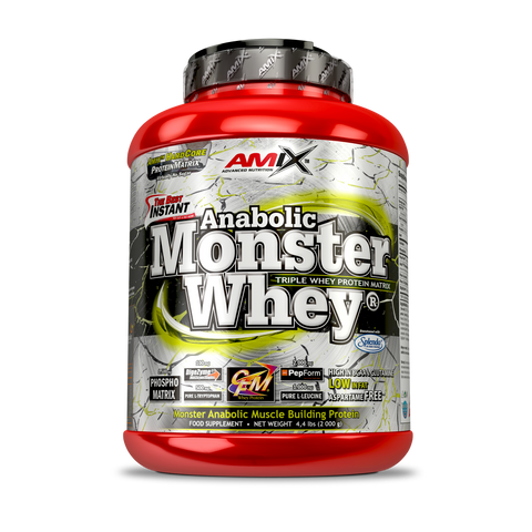 Proteína Anabolic Monster Whey – Amix™ & ANABOLIC MONSTER WHEY 2 KG+200 G FREE Doble chocolate
