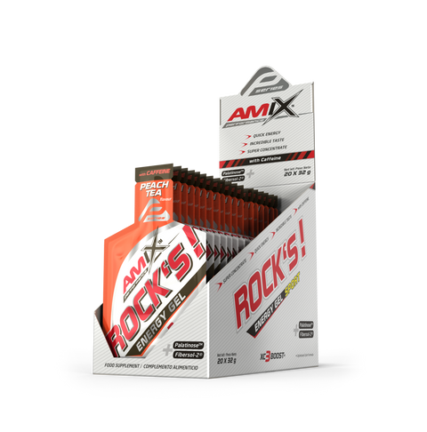 ROCK'S GEL CON CAFEINA Té Melocotón 20*32 gr