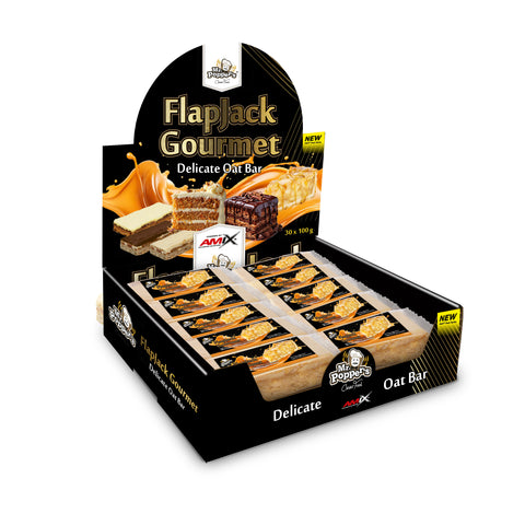 FLAP JACK GOURMET OAT BAR 30*100gr Manzana-Chocolate blanco