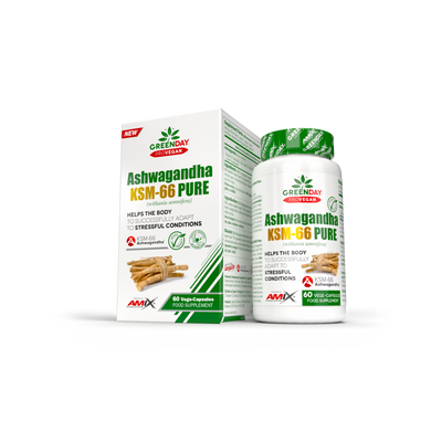 Ashwagandha ProVegan KSM-66 Pure 60 Vcaps - Greenday®