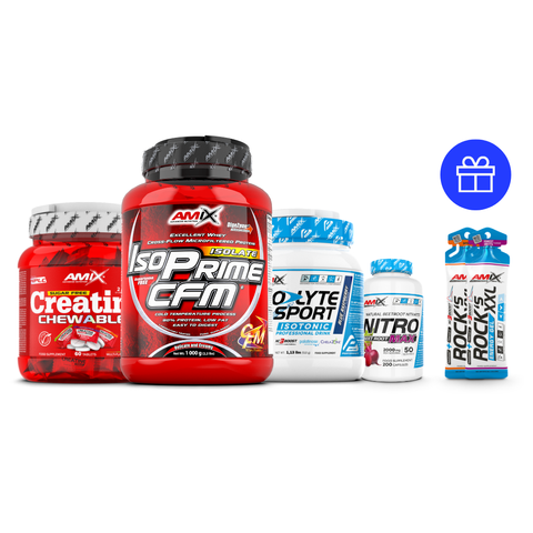 PACK HYBRID - Isoprime CFM+Creatina monohidrato + Nitro Beet Root + Isolyte Sport