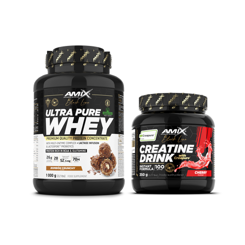 Pack de protéines Ultra Pure Whay + Cretina Creapure Boisson en poudre - Black Line